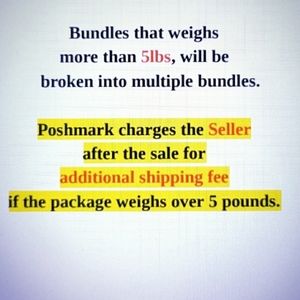 Bundles over 5 lbs incur greater shipping …